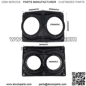 6.5" Overhead Roof Mount Speaker Pods Audio Kit Enclosure For Polaris/Can Am/UTV