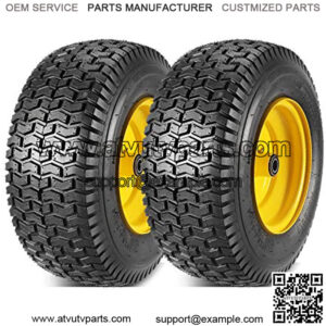 2 Pcs 16x6.50-8 Front Tires and Wheels Assembly for Lawn Mower Tractors, 3" Offset Long Hub with 3/4"bearings