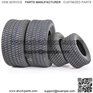 Set of 4 New Lawn Mower Turf Tires 15x6-6 Front & 18x8.5-8 Rear /4PR -13016/13028