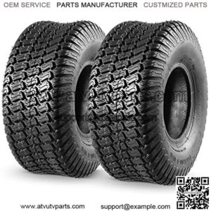 2 Pcs 15x6.00-6 Front Lawn Mower Tire for Garden Tractor Riding Mover, 4PR