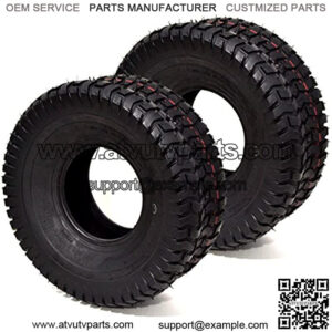 2PK 15x6.00-6 15x6.00x6 15x6x6 15x6-6 4PLY Commercial Turf Lawn Mower Tires Compatible with Scag JD Kubota