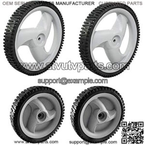 Craftsman 583719501 Lawn Mower Front Drive Wheel and Craftsman 431880X460 Lawn Mower Rear Wheel Bundle