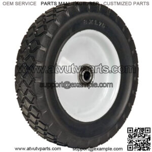 875-OF 8 by 1.75-Inch Light Duty Steel Wheel for Lawn Mower, 1/2-Inch Ball Bearing, 1-3/8-Inch Offset Hub, Diamond Tread