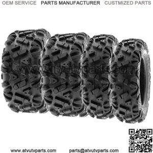 ALL TERRAIN ATV UTV 6 Ply Race Tires 24x8-12 & 24x10-11 Tubeless A033 POWER I, [Set of 4]