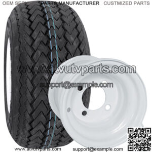 415/234 - Steel, White 8x7 Standard with Kenda Hole In One 18x8.5-8, 4 ply