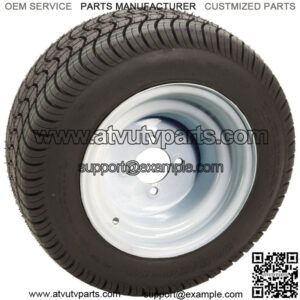 10" Steel White Wheels with Street Low Profile Tire Options Combo