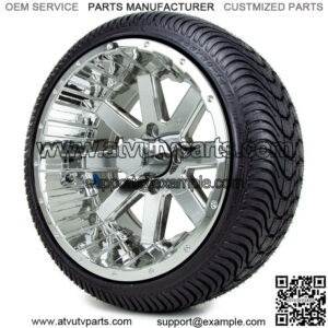 14" Chrome - Street Tire and Wheels Combo