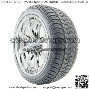 14" Chrome Wheels (ET-0) and Tires Combo