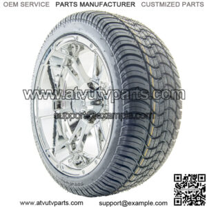 14" RX342 Chrome Wheels and Tires Combo