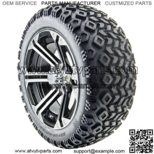 14" RX350 Machined Wheels and Lifted Tires Combo