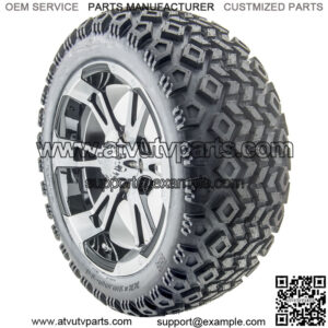 14" RX340 Machined Wheels and Lifted Tires Combo