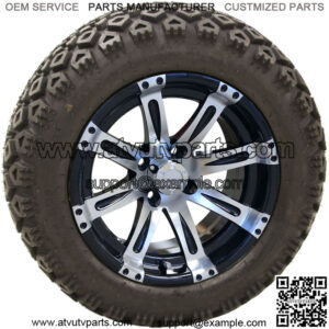 14" RX220 Machined Black Wheels with Lifted Tire Options Combo