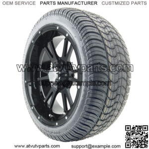 14" RX341 Black Wheels and Tires Combo