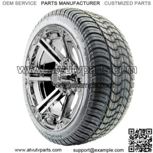 14" RX352 Chrome Wheels and Tires Combo