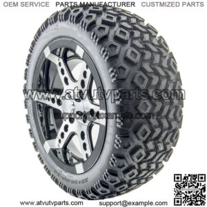 14" RX260 Machined Wheels and Lifted Tires Combo