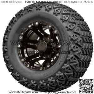 10" Painted Black Specter SS Wheels with Lifted Tires Combo