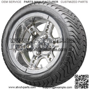 12" RX254 Chrome Wheels and Tires Combo