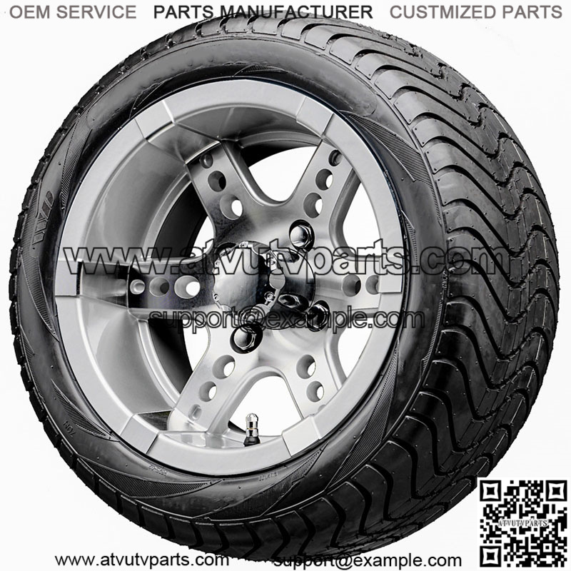 12" RX251 Machined Wheels and Tires Combo