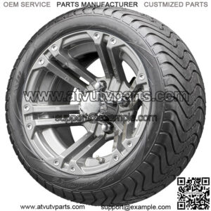 12" RX335 Gun Metal Gray Wheels and Tires Combo