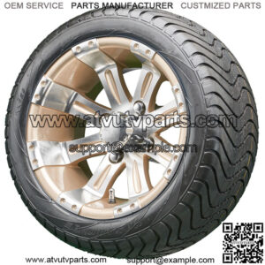 12" RX181 Machined/Pearl Wheels and Tires Combo