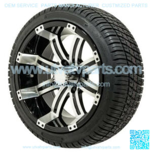 Golf Cart Tire & Wheel Combo, 205/30-14" Set of 4 (19" Tall)