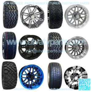 14" Red Hawk Golf Cart Tire/Wheel Combo Builder (Premounted)