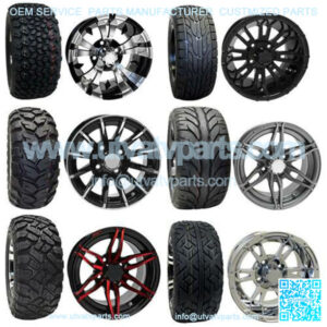 12" Red Hawk Golf Cart Tire/Wheel Combo Builder (Premounted)