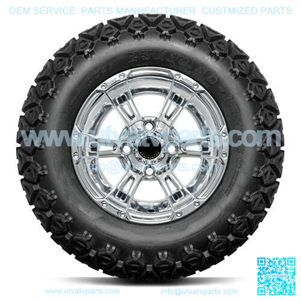 DoubleTake 23x10.5-12" Golf Cart Trail Tire & Wheel Combo (23" Tall Premounted)