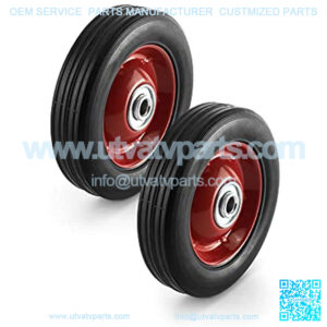 2 Pack 6" x 1.5" Rubber Wheel with Ball Bearing, Hand Truck Wheel, Capacity up to 132 lbs