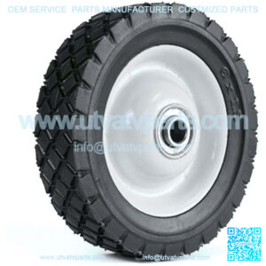 615 6 by 1.50-Inch Light Duty Steel Wheel for Lawn Mower, 1/2-Inch Ball Bearing, 1-3/4-Inch Centered Hub, Diamond Tread