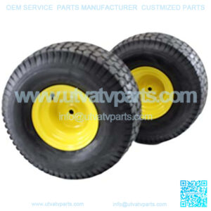 (Set of 2) 20x10.00-8 Tires & Wheels 2 Ply for Lawn & Garden Mower Turf Tires