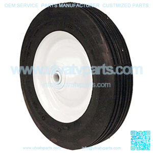 335181 8 Inch x 1.75 Inch Steel Wheel with 1/2 Inch Bore, 2 Inch Centered Hub and Rib Tread