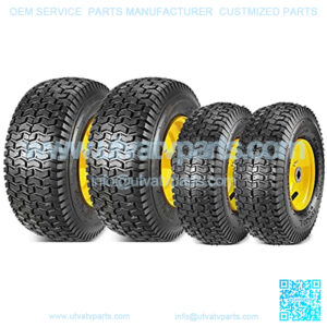 Set of 4 13x5.00-6 Front & 16X6.50-8 Rear Tire & Wheels 4 Ply for Lawn Riding Mowers