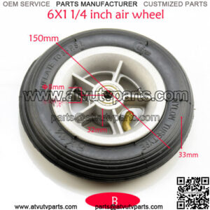 2pcs 145/70-6 Wheel Tire Rim Assembly for Go kart Mini Bike ATV Quad Lawn Mower