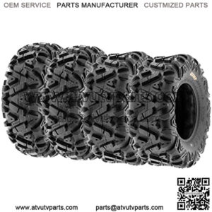 Set of 4 Power.I ATV UTV all-terrain Tires 25x8-12 Front & 25x10-12 Rear, 6 PR, Tubeless A033