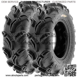 Pair of 2 Warrior AT 26x9-12 ATV UTV Mud & Trail Tires, 6 PR, Tubeless A048