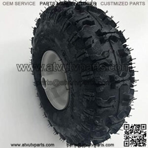 4.10x3.50-4 2 Ply Gray Snow Hog Wheel 3/4" Hub