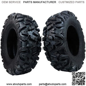 2 New 25x8-12 KT TIRE SET ATV TIRES 6 PLY 25" 25x8x12