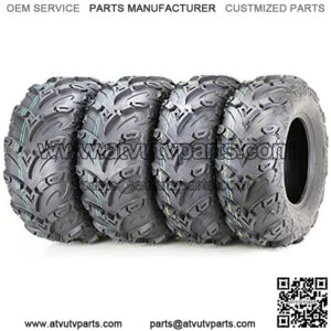 Full Set Radial ATV UTV Tires 26x8R12 26x8-12 Front & 26x10R12 26x10-12 Rear 6PR Mud Sling