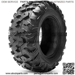 6PLY ATV Tires, 25x10-12 ATV Tires, 6PR All Terrain 25x10x12 Trail Sand ATV UTV Off-Road Tires | 17mm Tread Depth(Pack of 1, Tubeless)