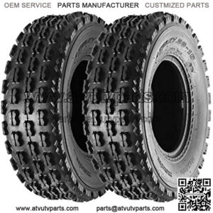 22x7-10 22-7-10 Front ATV Tires Quad Sport ATV UTV Tires 22x7x10 4-Ply Mud Sand Snow and Rock Tires Tubeless Sport Tires, Set of 2