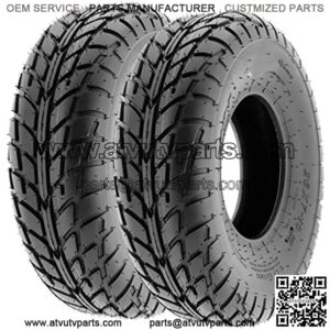 Pair of 2 A021 TT Sport ATV UTV Dirt & Flat Track Tires 19x7-8, 6 PR, Tubeless
