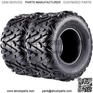 Set of 2 Sport ATV Tires 20x10x9 20x10-9 Rear Off-Road Quad Tire, 6PR, Speed Rating F