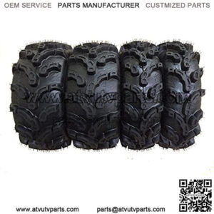 Set of 4 New Premium ATV/UTV Tires 25x8-12 Front & 25x10-12 Rear /6PR Super Lug Mud