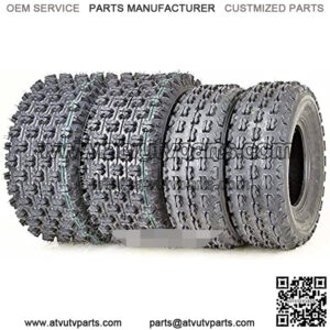 Set of 4 New Sport ATV Tires 22x7-10 Front & 22x10-10 Rear /4PR - 10077/10089