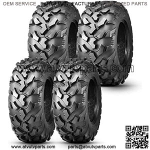 Set of 4 OBOR RIPLE ATV UTV Tires 25x8R12 Front & 25x10R12 Rear, 6PR Professional GNCC Racing Tires, 25x8-12 & 25x10-12 All-Terrain Radial Utility ATV Mud Off-Road Tires