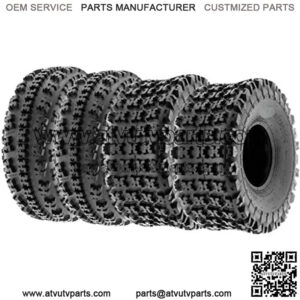 Set of 4 22x7-10 Front & 22x11-9 Rear ATV UTV Sport Tires,6 PR Tubeless A027