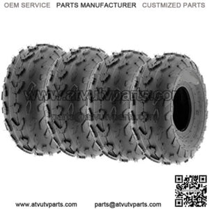 Set of 4 A007 ATV Go-Kart Sport Tires 18x7-7 Front & 18x7-7 Rear, 4 PR, Directional Tread