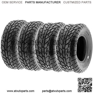 Set of 4 A021 TT Sport ATV UTV Flat Track Tires 25x8-12 Front & 25x10-12 Rear, 6 PR, Tubeless