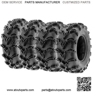 Set of 4 A050 26x9-12 Front & 26x11-12 Rear Deep Mud + Trail ATV UTV Off-Road Tires, 6PR, Tubeless